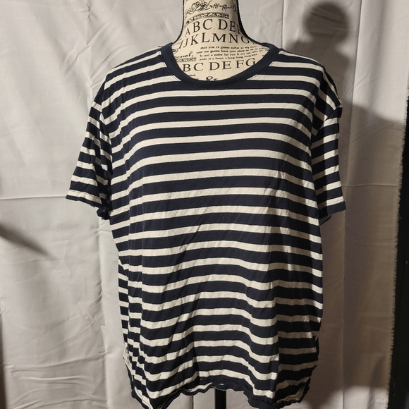Women's H&M XL striped short sleeve top NWOT - Picture 4 of 5